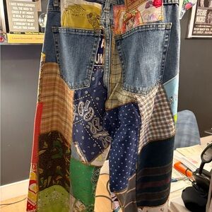 Amazing Levi Patchwork Denim Jeans-artist created in NYC